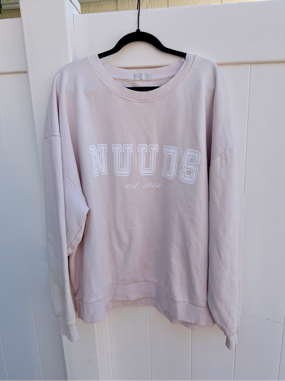 NUUDS Pale Pink/Peach Cream Crewneck Sweatshirt - Women’s 2XL (XXL)